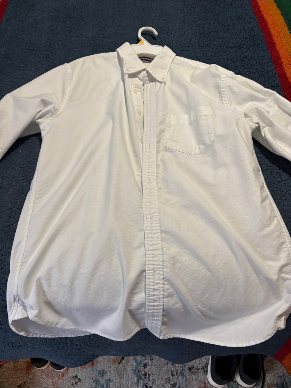 Brandy Melville White Casual Button-Down Shirt